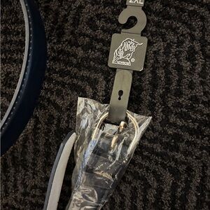 Navy Blue Belt with Silver Buckle